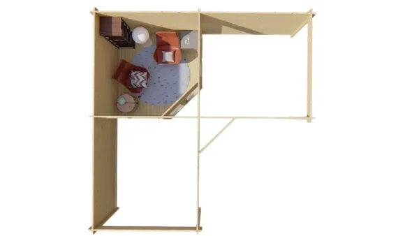Blokhut - Tuinhuis Funen | 44 mm | vuren onbehandeld 6