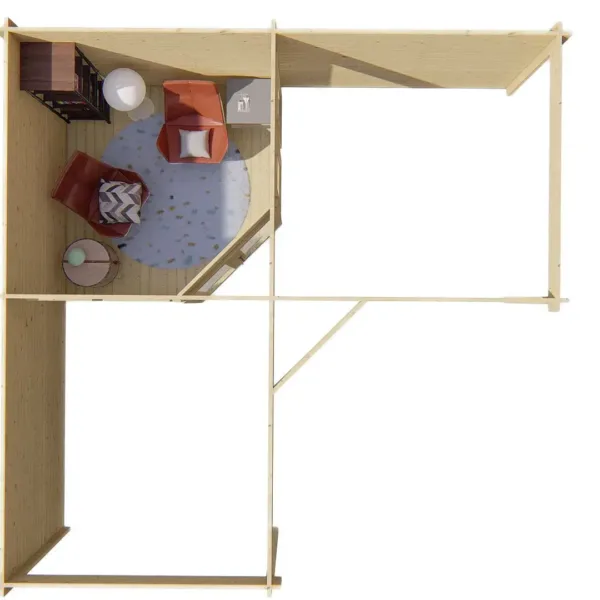 Blokhut - Tuinhuis Funen | 44 mm | vuren onbehandeld 6