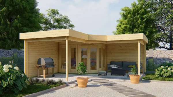 Blokhut - Tuinhuis Funen | 44 mm | vuren onbehandeld 1