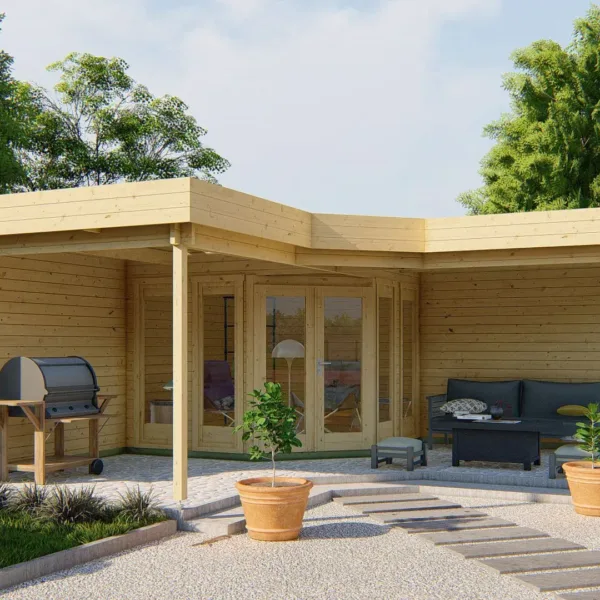 Blokhut - Tuinhuis Funen | 44 mm | vuren onbehandeld 1