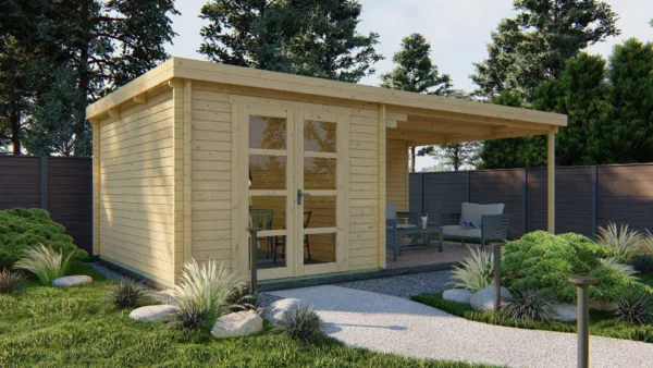 Blokhut - Tuinhuis Gunnar | 44 mm | vuren onbehandeld 1