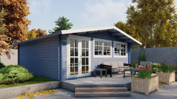 Blokhut - Tuinhuis Helle | 44 mm | vuren onbehandeld 2