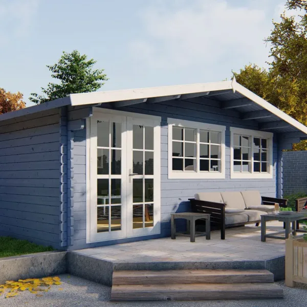 Blokhut - Tuinhuis Helle | 44 mm | vuren onbehandeld 2