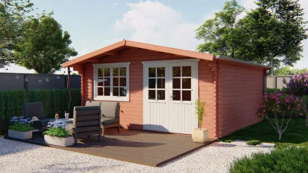 Blokhut - Tuinhuis Hendrick | 44 mm | vuren onbehandeld 2