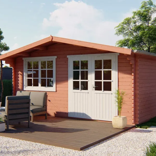 Blokhut - Tuinhuis Hendrick | 44 mm | vuren onbehandeld 2