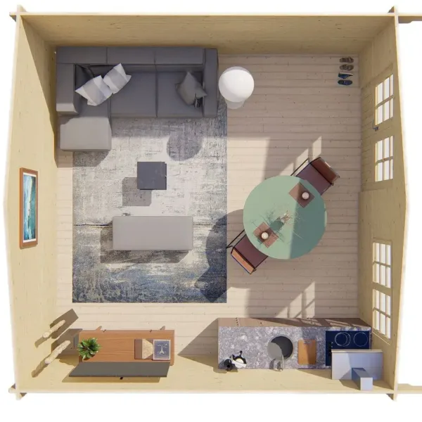 Blokhut - Tuinhuis Hendrick | 44 mm | vuren onbehandeld 6