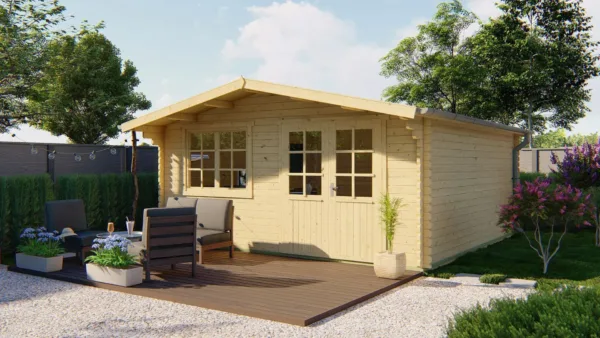 Blokhut - Tuinhuis Hendrick | 44 mm | vuren onbehandeld 1