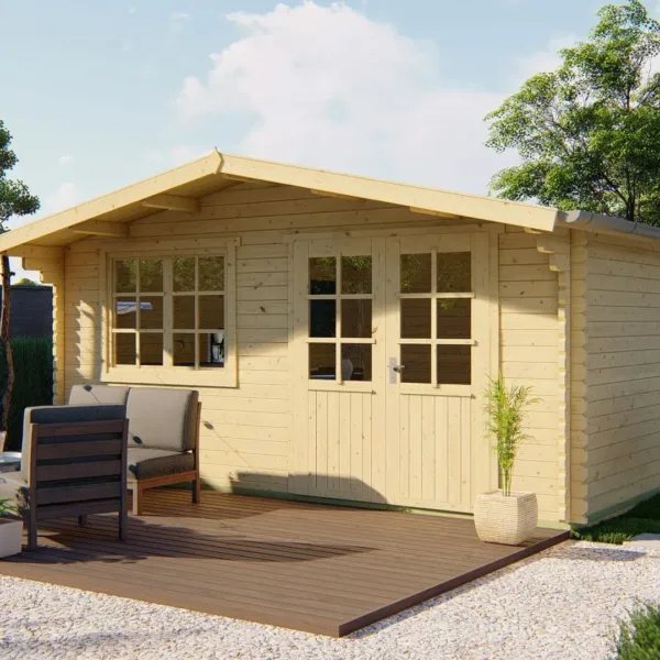 Blokhut - Tuinhuis Hendrick | 44 mm | vuren onbehandeld 1