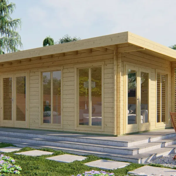 Blokhut - Tuinhuis Hildegard | 44 mm | vuren onbehandeld 1