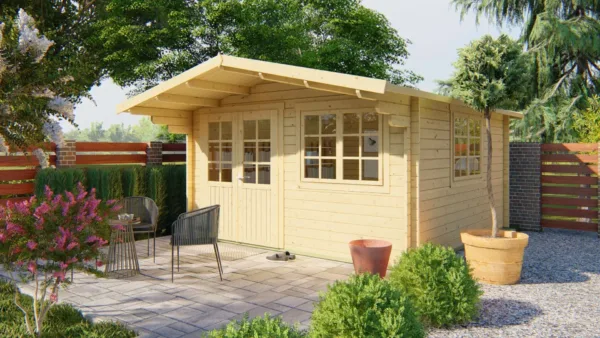 Blokhut - Tuinhuis Inge | 44 mm | vuren onbehandeld 1