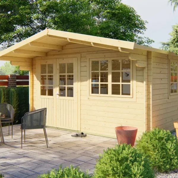 Blokhut - Tuinhuis Inge | 44 mm | vuren onbehandeld 1