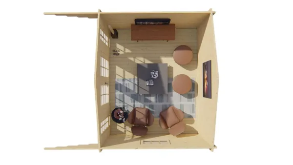 Blokhut - Tuinhuis Inglund | 44 mm | vuren onbehandeld 7