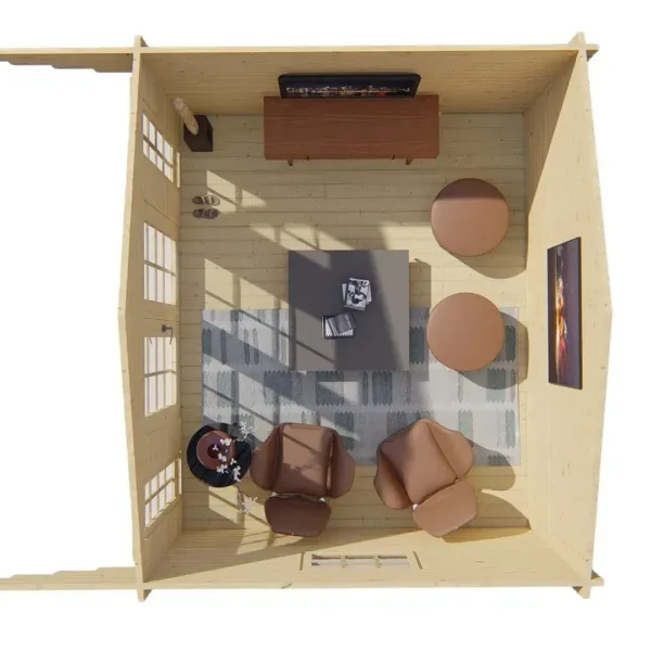 Blokhut - Tuinhuis Inglund | 44 mm | vuren onbehandeld 7