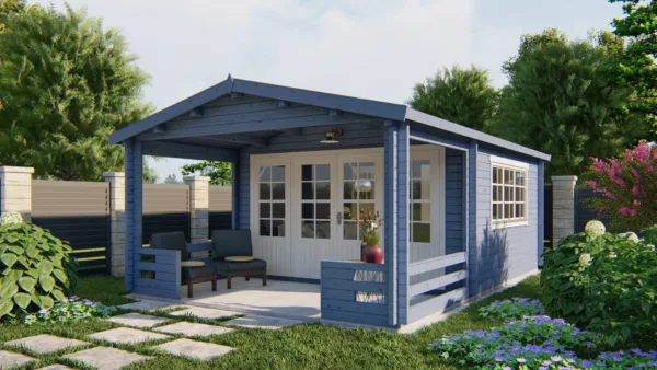 Blokhut - Tuinhuis Ipswich | 58 mm | vuren onbehandeld 2