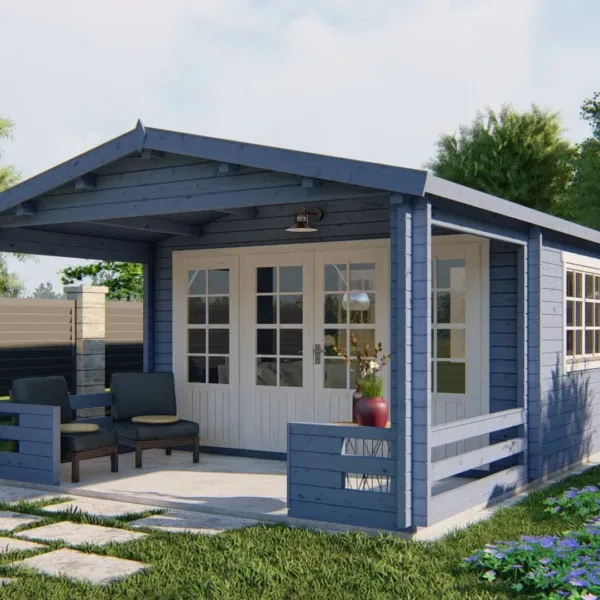 Blokhut - Tuinhuis Ipswich | 58 mm | vuren onbehandeld 2