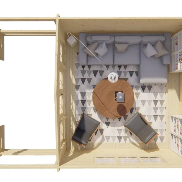 Blokhut - Tuinhuis Ipswich | 58 mm | vuren onbehandeld 6