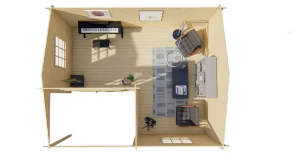 Blokhut - Tuinhuis Johan | 34 mm | vuren onbehandeld 8