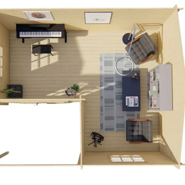 Blokhut - Tuinhuis Johan | 34 mm | vuren onbehandeld 8