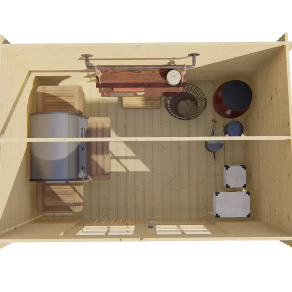 Blokhut - Tuinhuis Kris | 28 mm | vuren onbehandeld 7