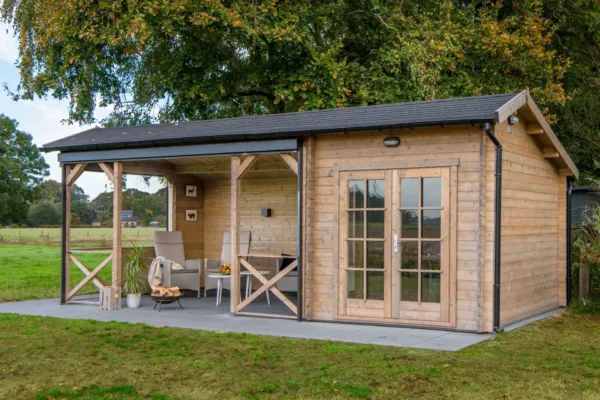 Blokhut - Tuinhuis Kukka | 40 mm | vuren onbehandeld 3