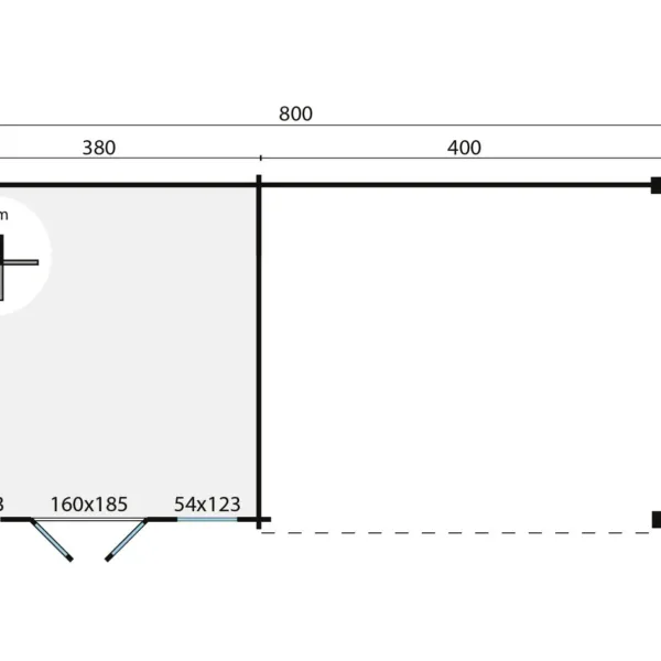 Blokhut - Tuinhuis Kwaspa | 44 mm | vuren onbehandeld 5