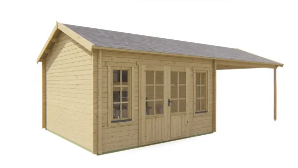 Blokhut - Tuinhuis Kwaspa | 44 mm | vuren onbehandeld 6