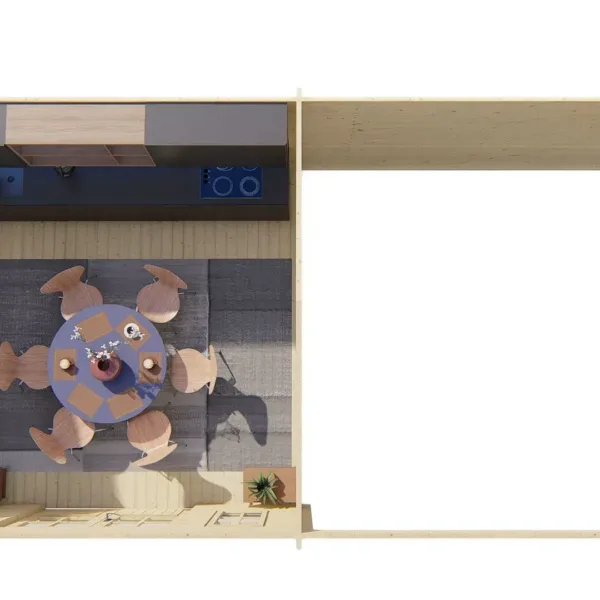 Blokhut - Tuinhuis Kwaspa | 44 mm | vuren onbehandeld 8