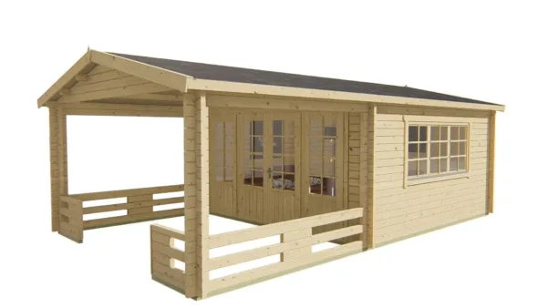 Blokhut - Tuinhuis Leeds | 58 mm | vuren onbehandeld 4