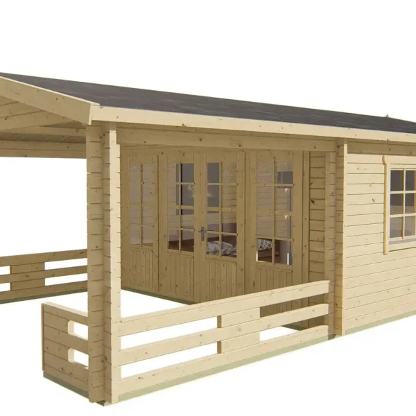 Blokhut - Tuinhuis Leeds | 58 mm | vuren onbehandeld 4