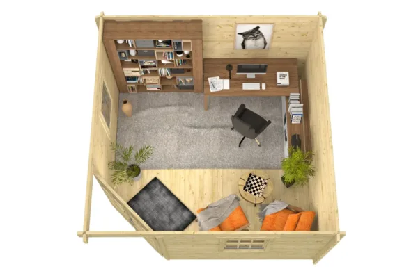 Blokhut - Tuinhuis Lotte | 44 mm | vuren onbehandeld 4