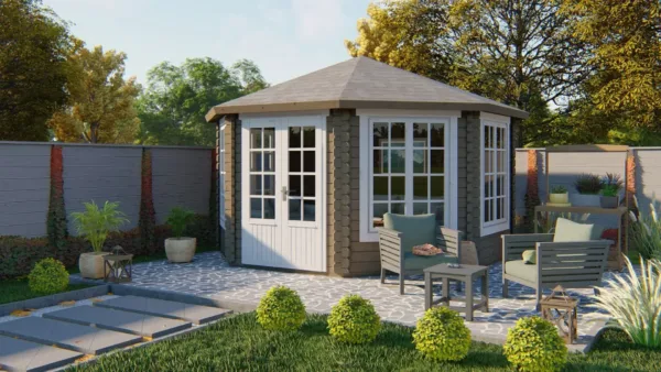 Blokhut - Tuinhuis Lynn | 44 mm | vuren onbehandeld 2