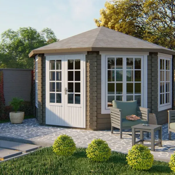 Blokhut - Tuinhuis Lynn | 44 mm | vuren onbehandeld 2