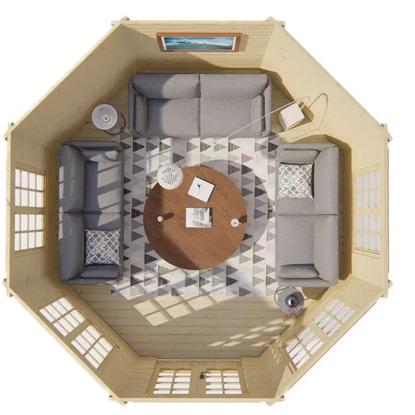 Blokhut - Tuinhuis Lynn | 44 mm | vuren onbehandeld 6