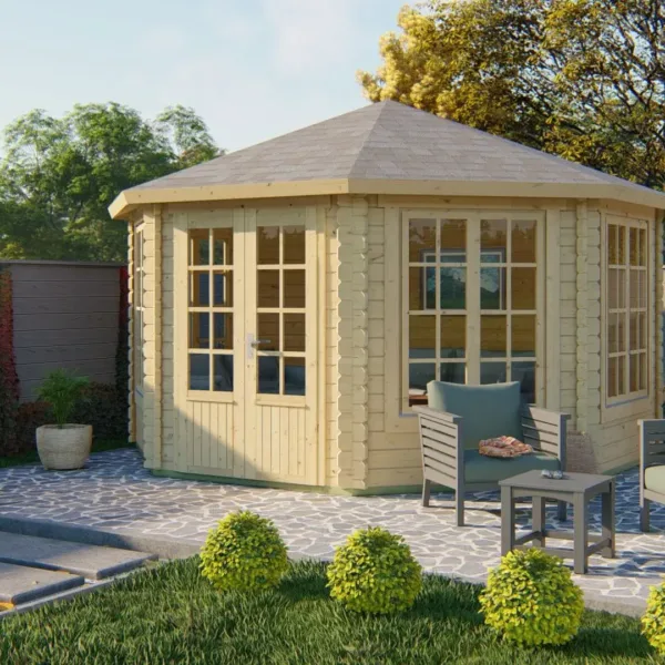 Blokhut - Tuinhuis Lynn | 44 mm | vuren onbehandeld 1
