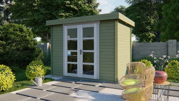 Blokhut - Tuinhuis Minimodern | 28 mm | vuren onbehandeld 2