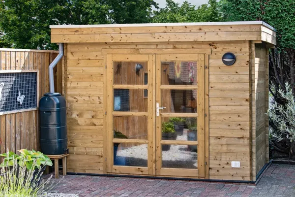 Blokhut - Tuinhuis Minimodern | 28 mm | vuren onbehandeld 3