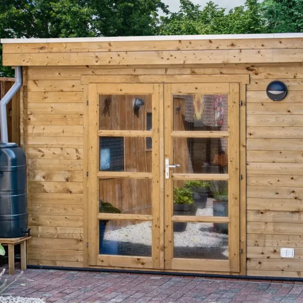 Blokhut - Tuinhuis Minimodern | 28 mm | vuren onbehandeld 3