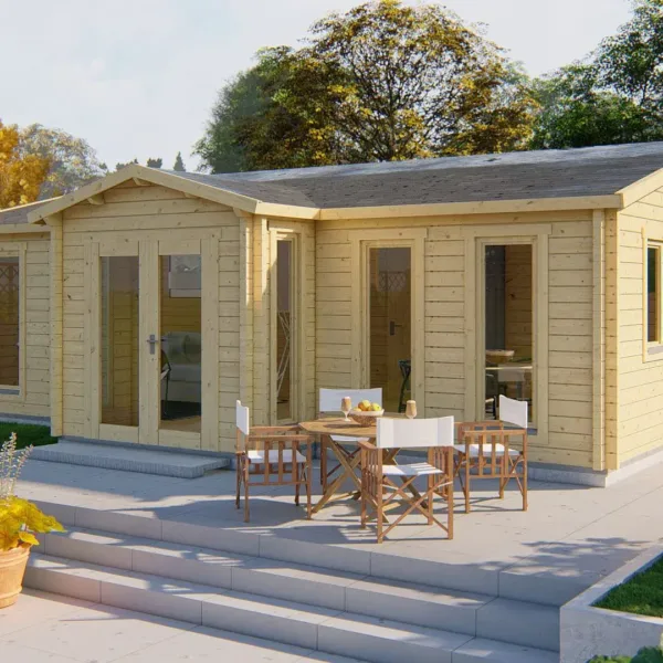 Blokhut - Tuinhuis Mullingar | 70 mm | vuren onbehandeld 1