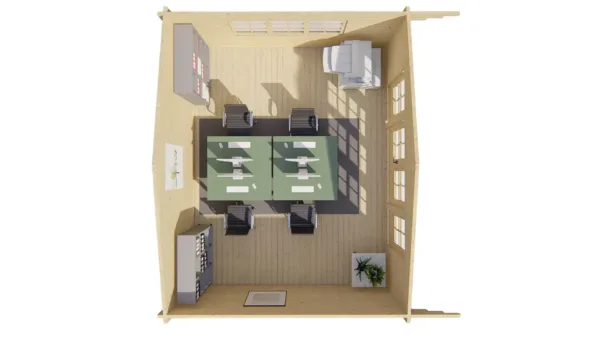 Blokhut - Tuinhuis Newcastle | 58 mm | vuren onbehandeld 7