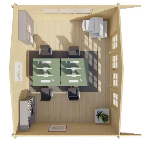 Blokhut - Tuinhuis Newcastle | 58 mm | vuren onbehandeld 7