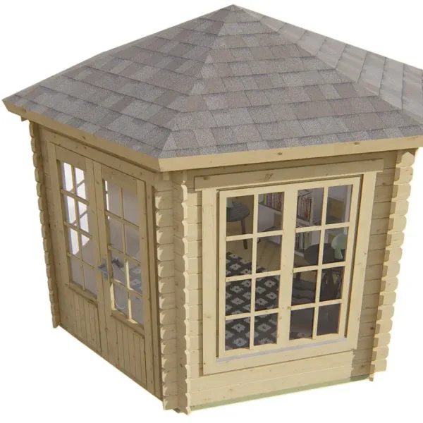 Blokhut - Tuinhuis Nora | 34 mm | vuren onbehandeld 4