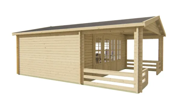 Blokhut - Tuinhuis Nottingham | 58 mm | vuren onbehandeld 4