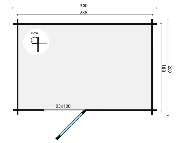 Blokhut - Tuinhuis Novalie | 19 mm | vuren onbehandeld 4