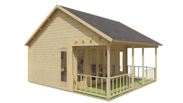 Blokhut - Tuinhuis Olaug | 44 mm | vuren onbehandeld 4