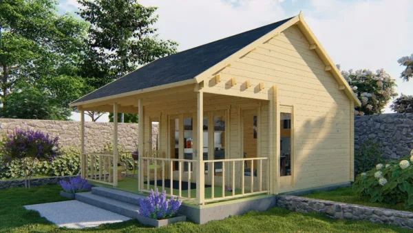 Blokhut - Tuinhuis Olaug | 44 mm | vuren onbehandeld 1