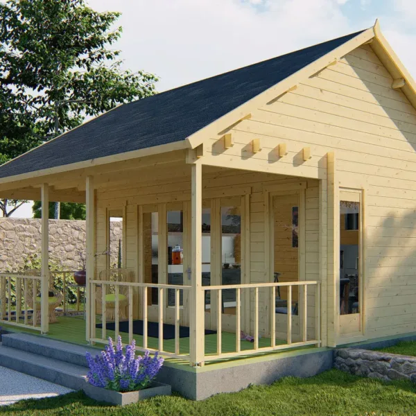Blokhut - Tuinhuis Olaug | 44 mm | vuren onbehandeld 1