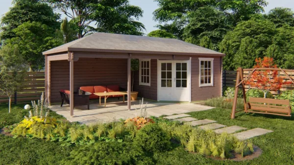 Blokhut - Tuinhuis Paiva | 44 mm | vuren onbehandeld 2