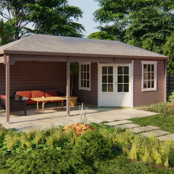 Blokhut - Tuinhuis Paiva | 44 mm | vuren onbehandeld 2