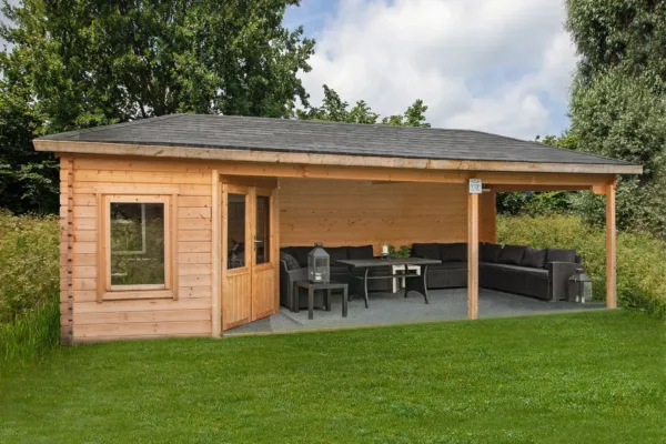 Blokhut - Tuinhuis Paiva | 44 mm | vuren onbehandeld 3