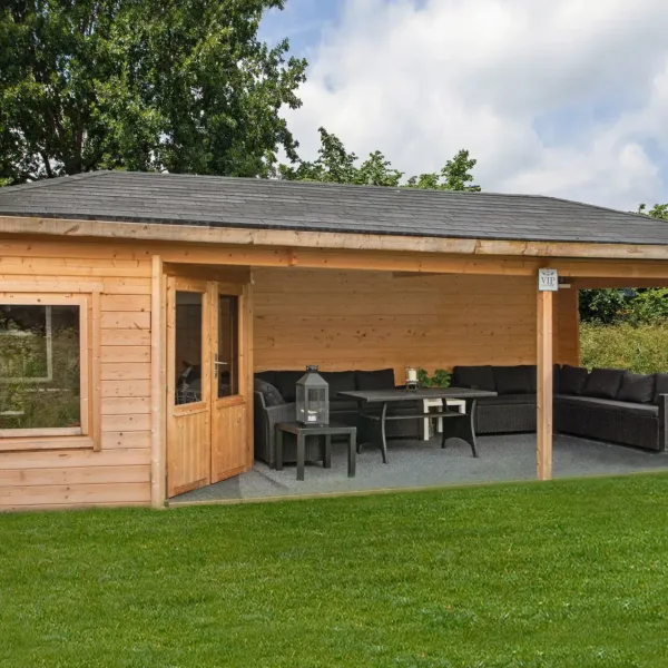 Blokhut - Tuinhuis Paiva | 44 mm | vuren onbehandeld 3